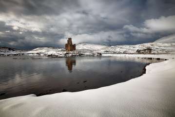 Ardvreck Castle in Winter