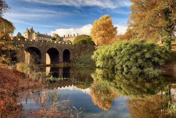 Drummond Castle Garden Autumn Reflections