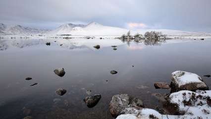 Winter mountain reflections Glencoe