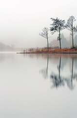 Loch Ard Misty Reflection