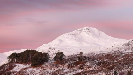 A colourful Sunrise from Glen Affric in the Scottish highalnds with the snow covered mountain Sgurr na Lapaich.<br /><a href="https://fineartamerica.com/featured/glen-affric-sunrise-grant-glendinning.html"><font>Buy Print or Canvas</font></a><a></a> <a href="https://fineartamerica.com/featured/glen-affric-sunrise-grant-glendinning.html"></a><a></a>