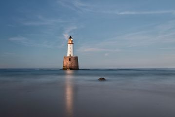 Rattray Head Lighthouse during evening twilight.<br /><a href="https://shop.photo4me.com/picture.aspx?id=657905&f=canvas"><font>Buy Print or Canvas</font></a><a></a> <a href="https://shop.photo4me.com/picture.aspx?id=657905&f=canvas"><img src="https://www.photoscotland.net/captionpic/p4me.jpg" alt="p4me.jpg" /></a><a></a>