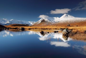 The snow covered Blackmount mountain range reflecting on Loch Ba near Glencoe.<br /><a href="https://shop.photo4me.com/picture.aspx?id=336078&f=canvas"><font>Buy Print or Canvas</font></a><a></a> <a href="https://shop.photo4me.com/picture.aspx?id=336078&f=canvas"><img src="https://www.photoscotland.net/captionpic/p4me.jpg" alt="p4me.jpg" /></a><a></a>