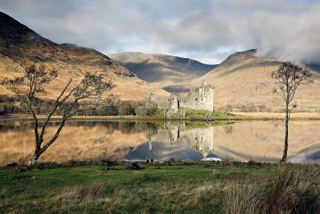 The ruin of Kilchurn Castle reflecting on a perfectly calm Loch Awe, Argyll and Bute.<br /><a href="https://shop.photo4me.com/picture.aspx?id=342650&f=canvas"><font>Buy Print or Canvas</font></a><a></a> <a href="https://shop.photo4me.com/picture.aspx?id=342650&f=canvas"><img src="https://www.photoscotland.net/captionpic/p4me.jpg" alt="p4me.jpg" /></a><a></a>