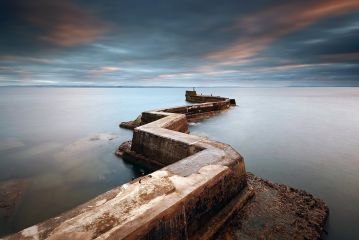 A long exposure of a zig-zag pier leading into the Sea, Fife, Scotland
<br /><a href="https://shop.photo4me.com/picture.aspx?id=325187&f=canvas"><font>Buy Print or Canvas</font></a><a></a>   <a href="https://shop.photo4me.com/picture.aspx?id=325187&f=canvas"><img src="https://www.photoscotland.net/captionpic/p4me.jpg" alt="p4me.jpg" /></a><a></a>